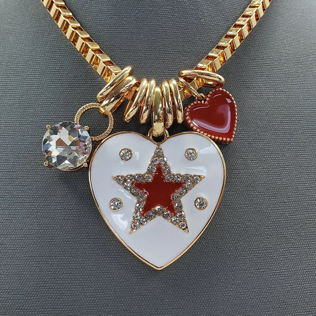 Whimsical Hearts Charm Necklace