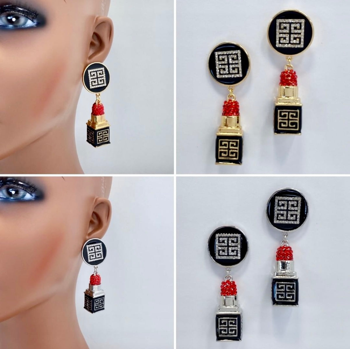 Greek Pattern Lipstick Earring’s