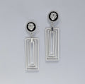 Pendientes de cabeza de león rectangular