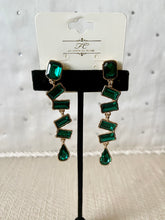 Load image into Gallery viewer, Emerald Crystal Earrings
