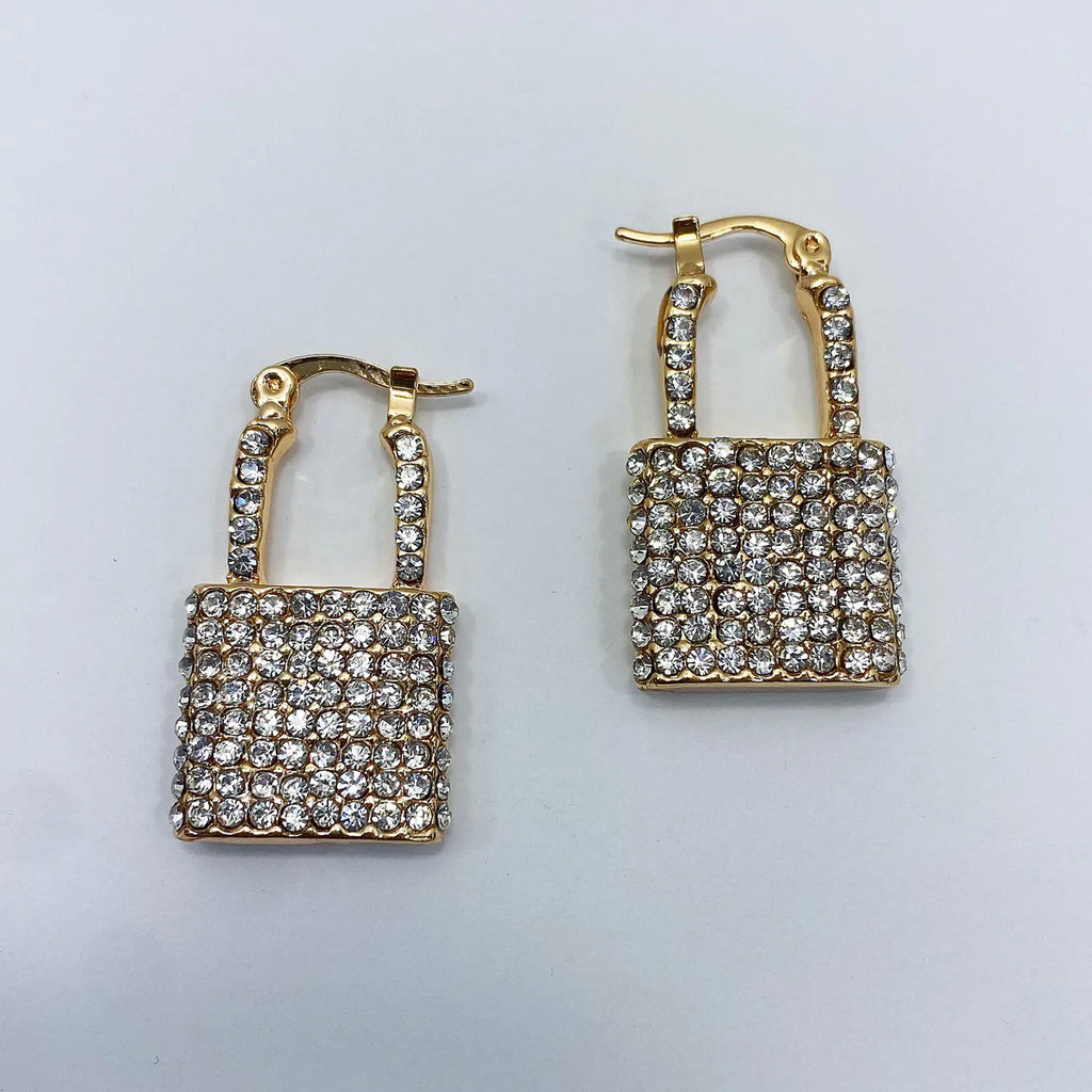 Bling Lock Earrings