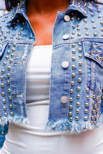 Load image into Gallery viewer, Studded Denim Jacket
