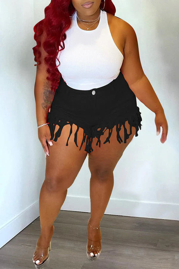 Bubble Gum Fringe shorts