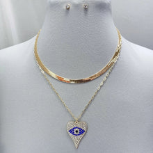 Load image into Gallery viewer, Evil Eye Love necklace
