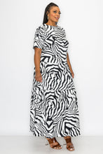 Load image into Gallery viewer, Macy Zebra Tiered Maxi Dress
