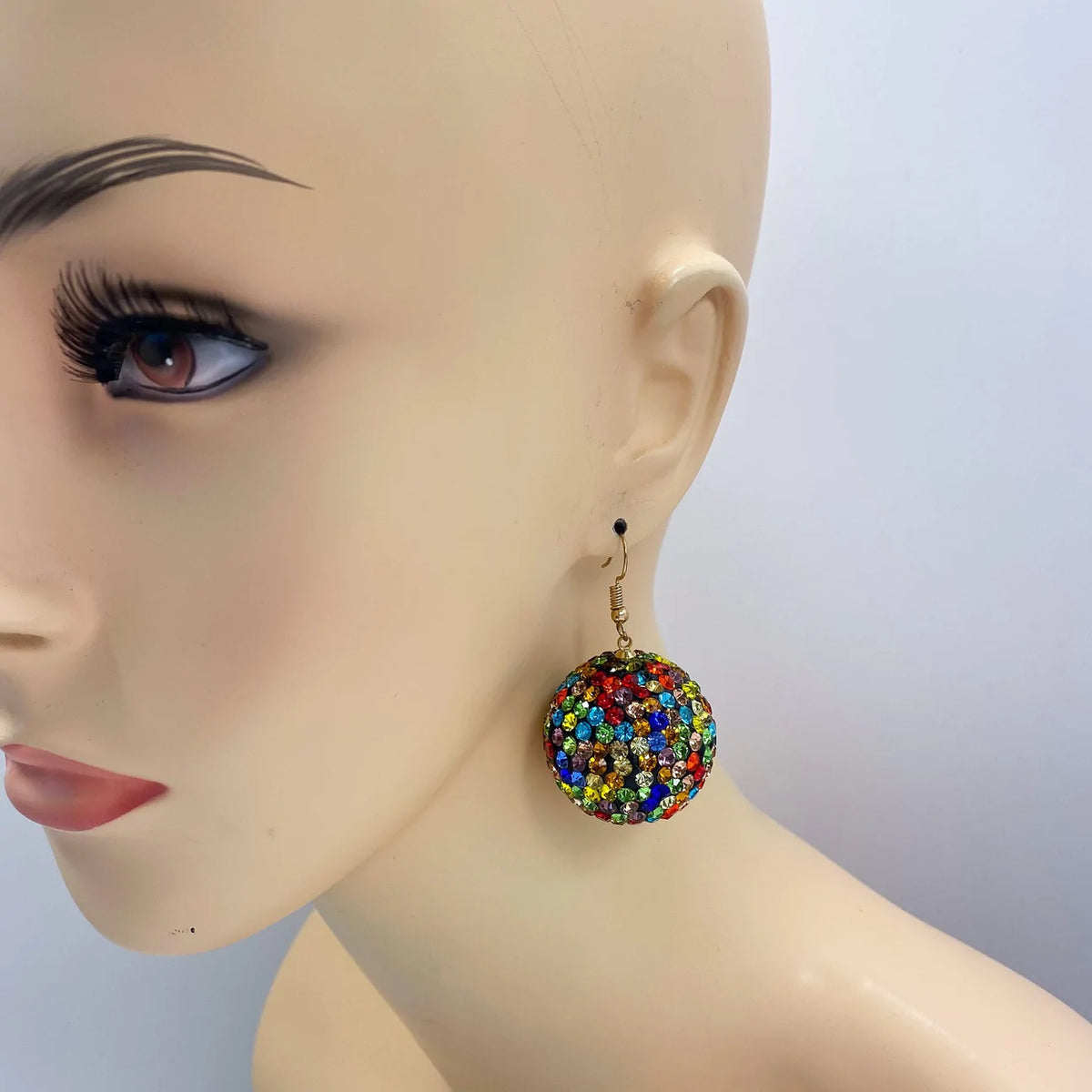 Rhinestone Globe Earrings