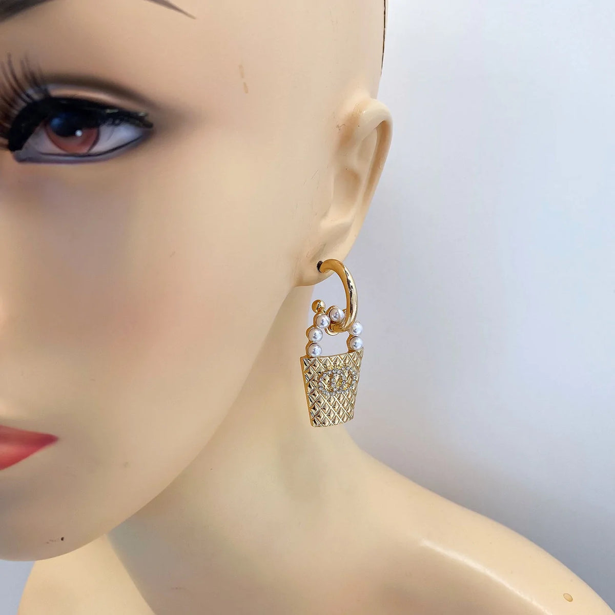 Pearl Basket Earrings