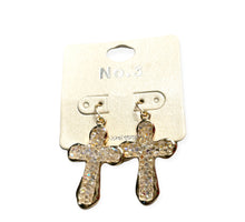 Load image into Gallery viewer, Shimmer Cross Earrings
