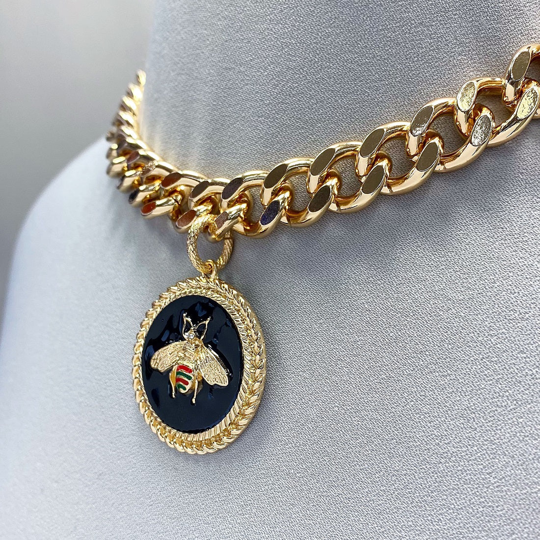Bee Pendant Choker